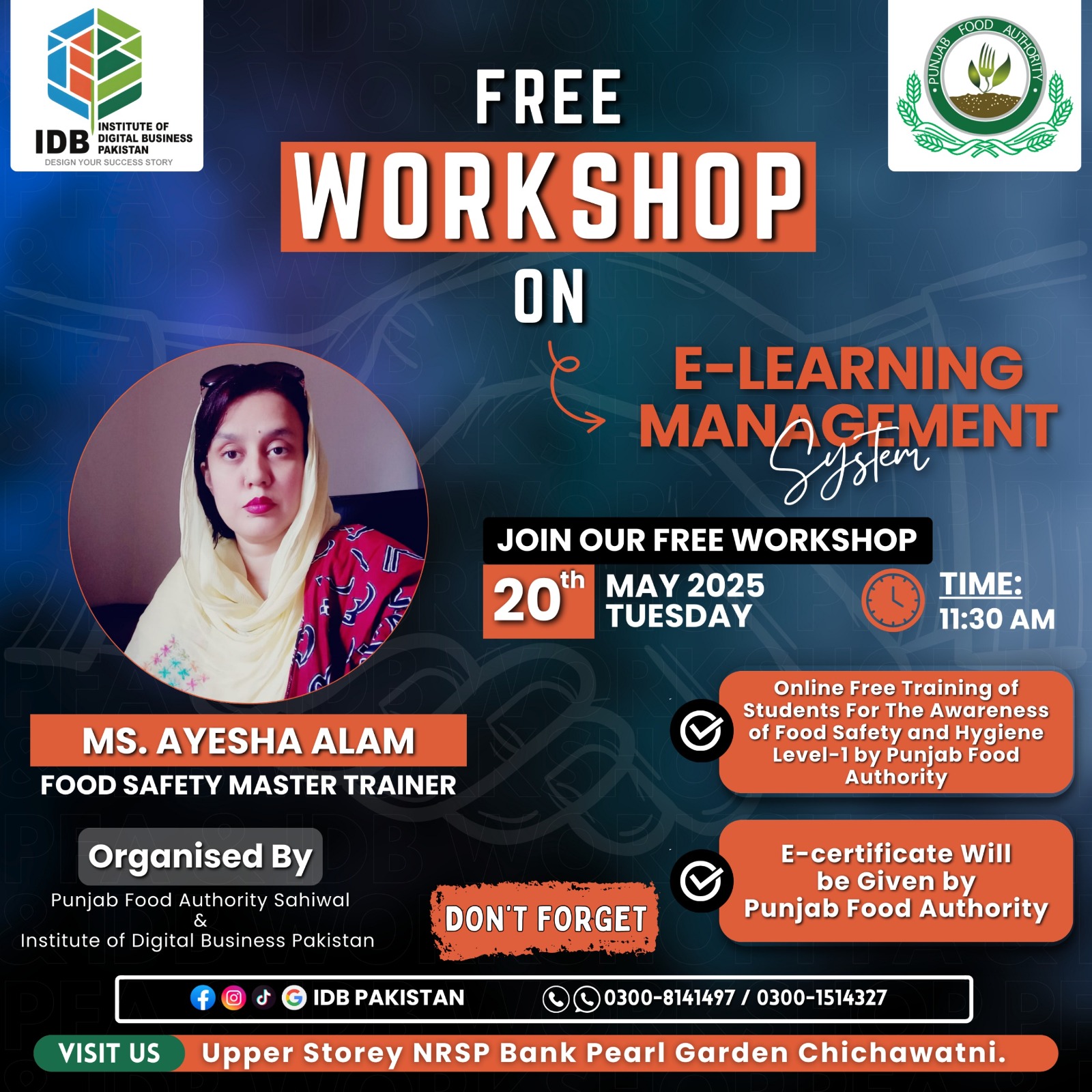 📢 Exciting Learning Opportunity!
Free Workshop on E-Learning Management System held at IDB Pakistan, Chichawatni Campus! 🎓